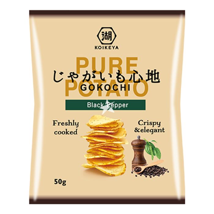 Japanska Chips, Svartpeppar, Koikeya, 50G