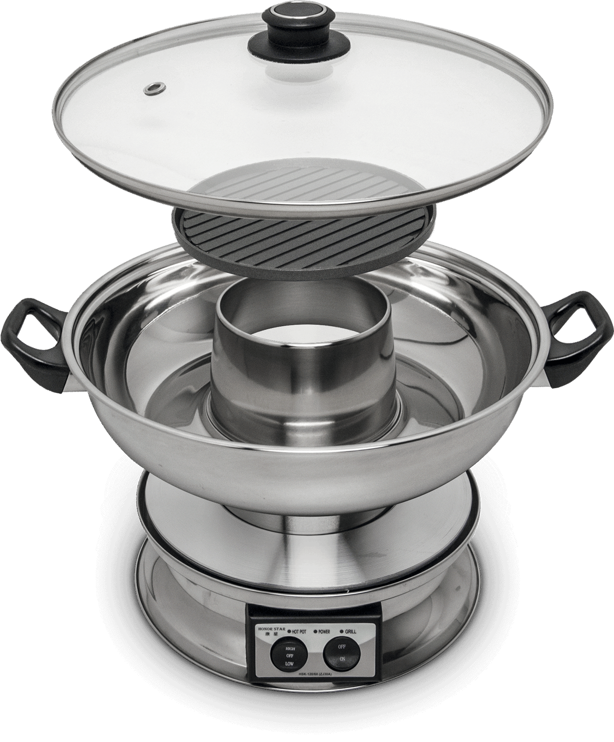 Remo Elektrisk Hotpot Gryta med Grill Platta
