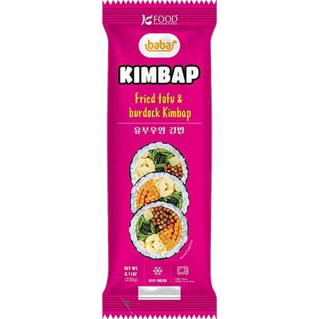 Fryst Fried Tofu & Burdock Kimbap 230g, Baba