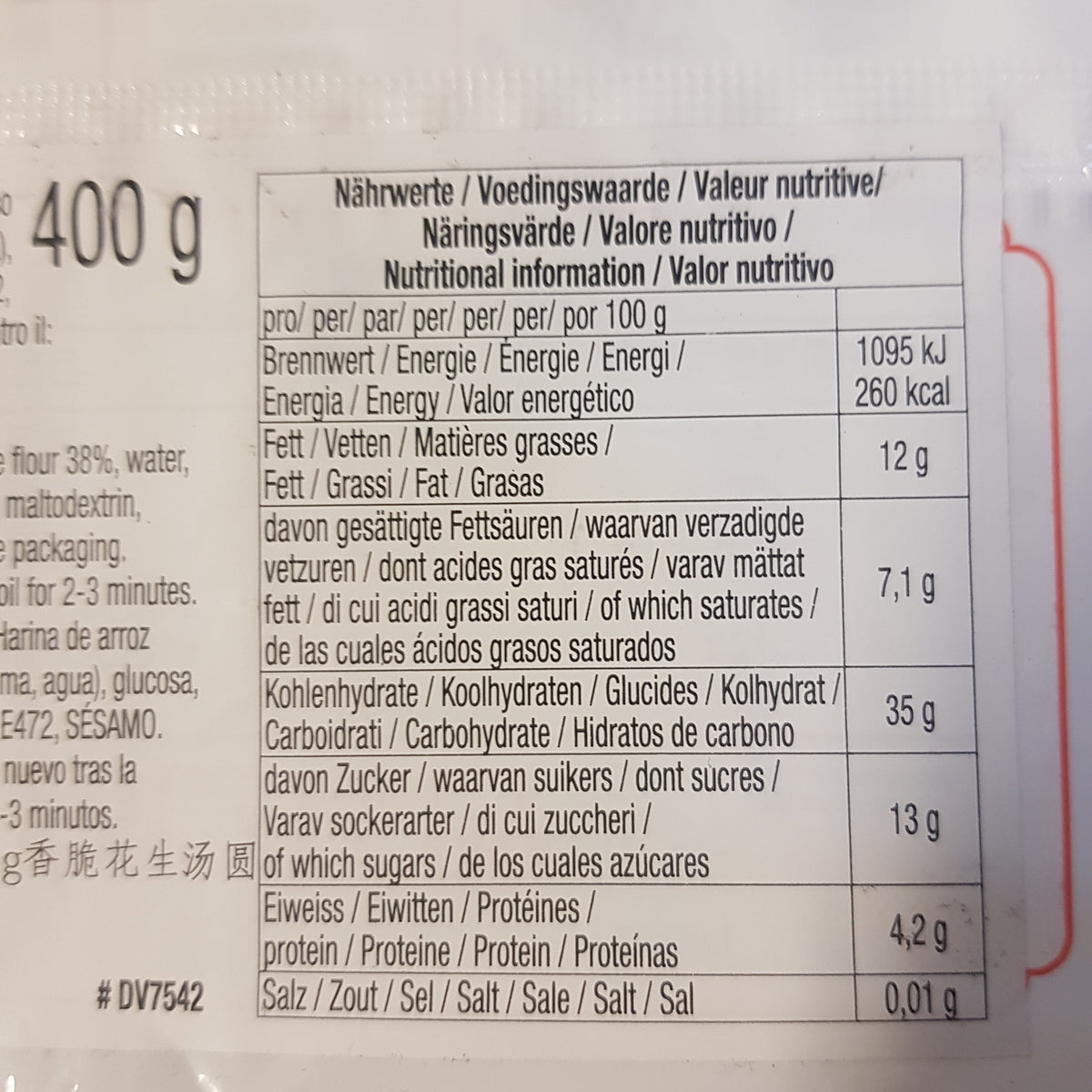 Risbollar med Jordnötter Fyllning (tangyuen) 400g, Synear