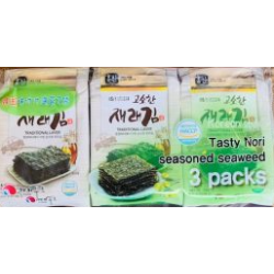 Koreansk Sjögräs Snacks Orginal 4gx3-pack, K-Food