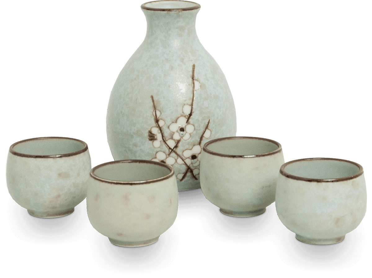 Japansk sake Hana Turkosblå Körsbärsblommor