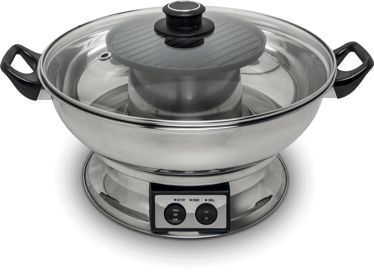 Remo Elektrisk Hotpot Gryta med Grill Platta