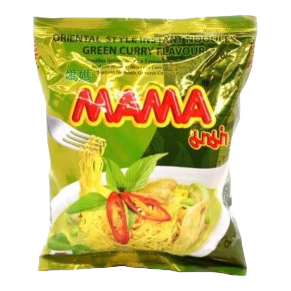 Grön Curry Snabbnudlar 55g, Mama