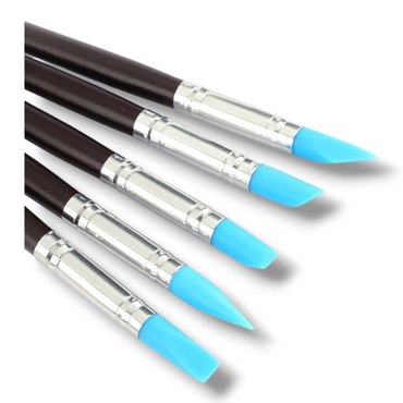 Siliconpensel / shapers 5-pack Blå