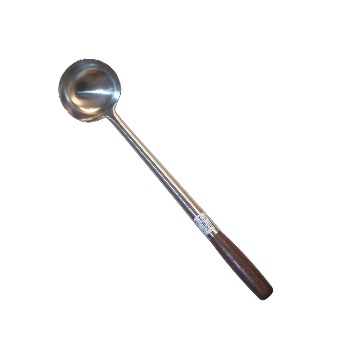 Borstad Rostfri Wok Slev med trähandtag 11,8x49cm
