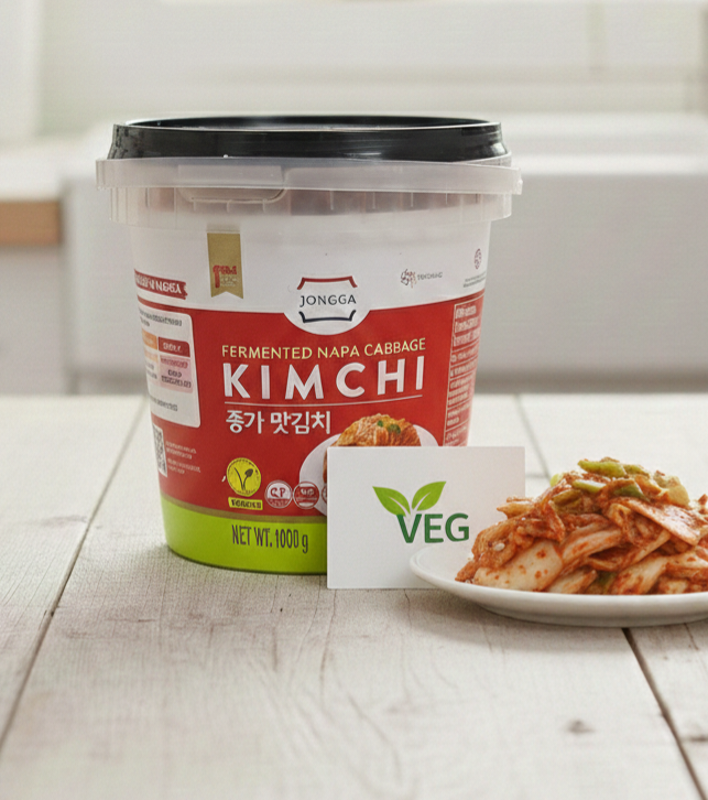 Kimchi i burk 1kg vegetarisk Jongga