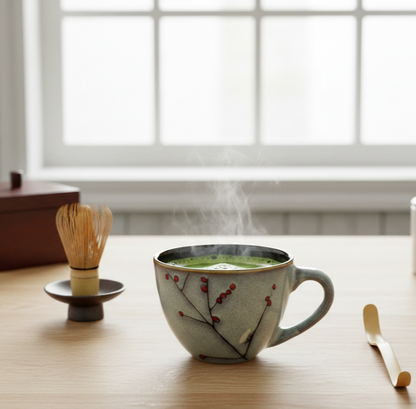 Kaffekopp Körsbärsblommor Ø9,5xH7
