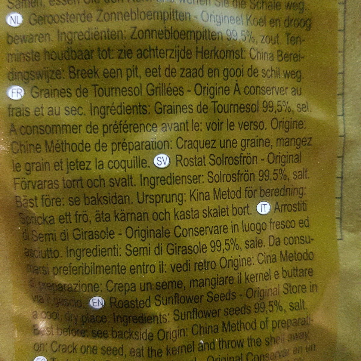 Rostad Solrosfrön Orginal 228g, Cha cha