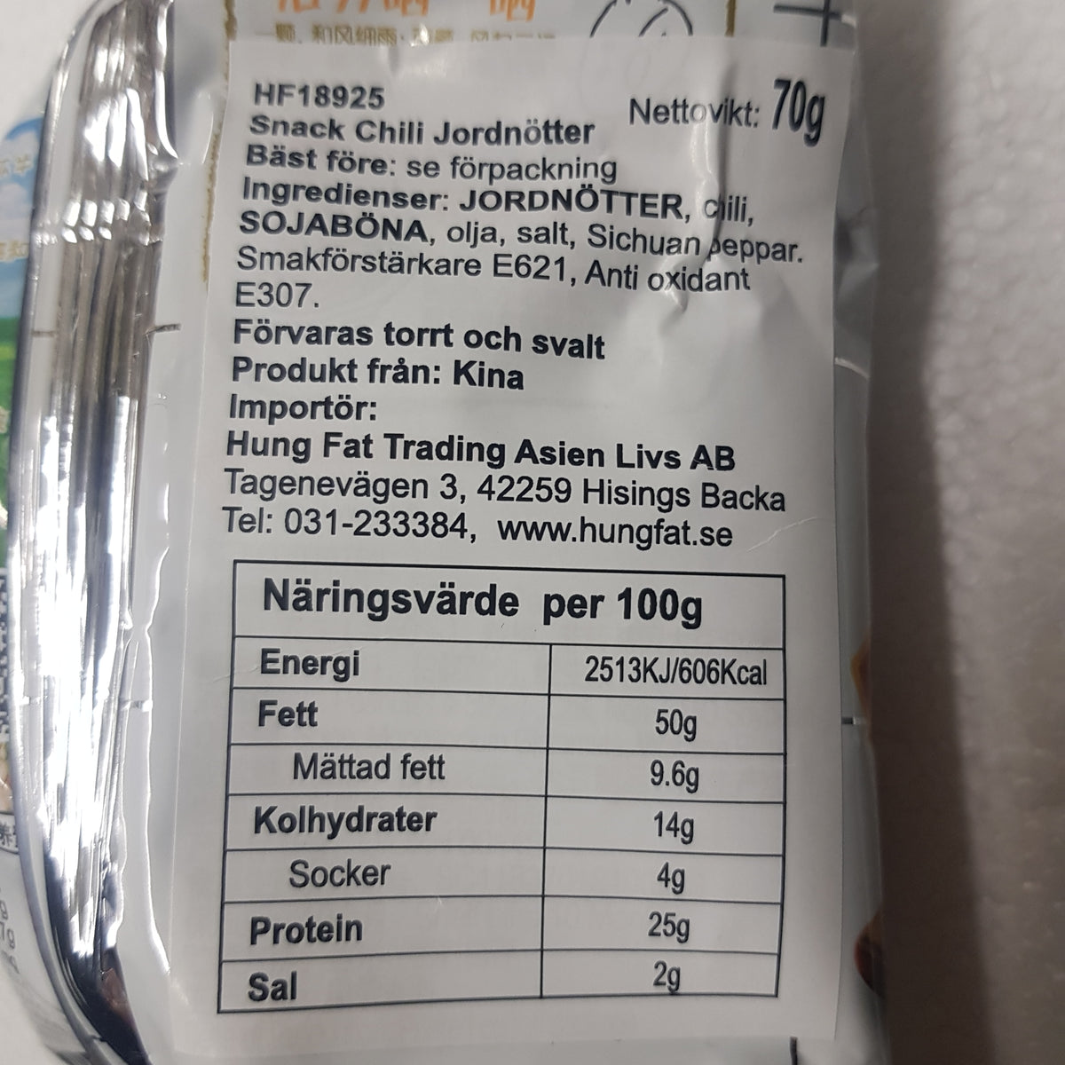 Krispiga Jordnötter med Mala 70, Huang Fei Hong