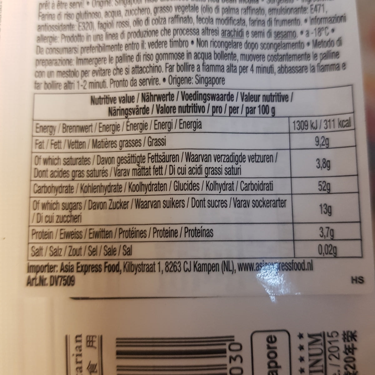 Kinesisk rödabönor mochi soppa