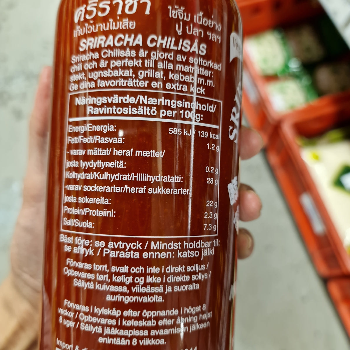 Sriracha chilisås 730ml, Flying Goose