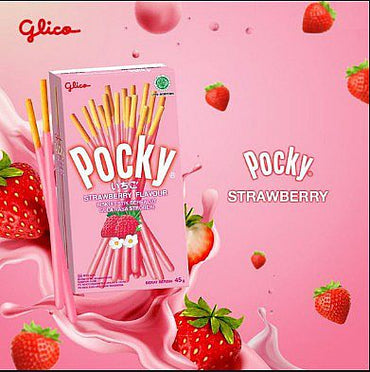 Pocky jordgubb 43g, Glico