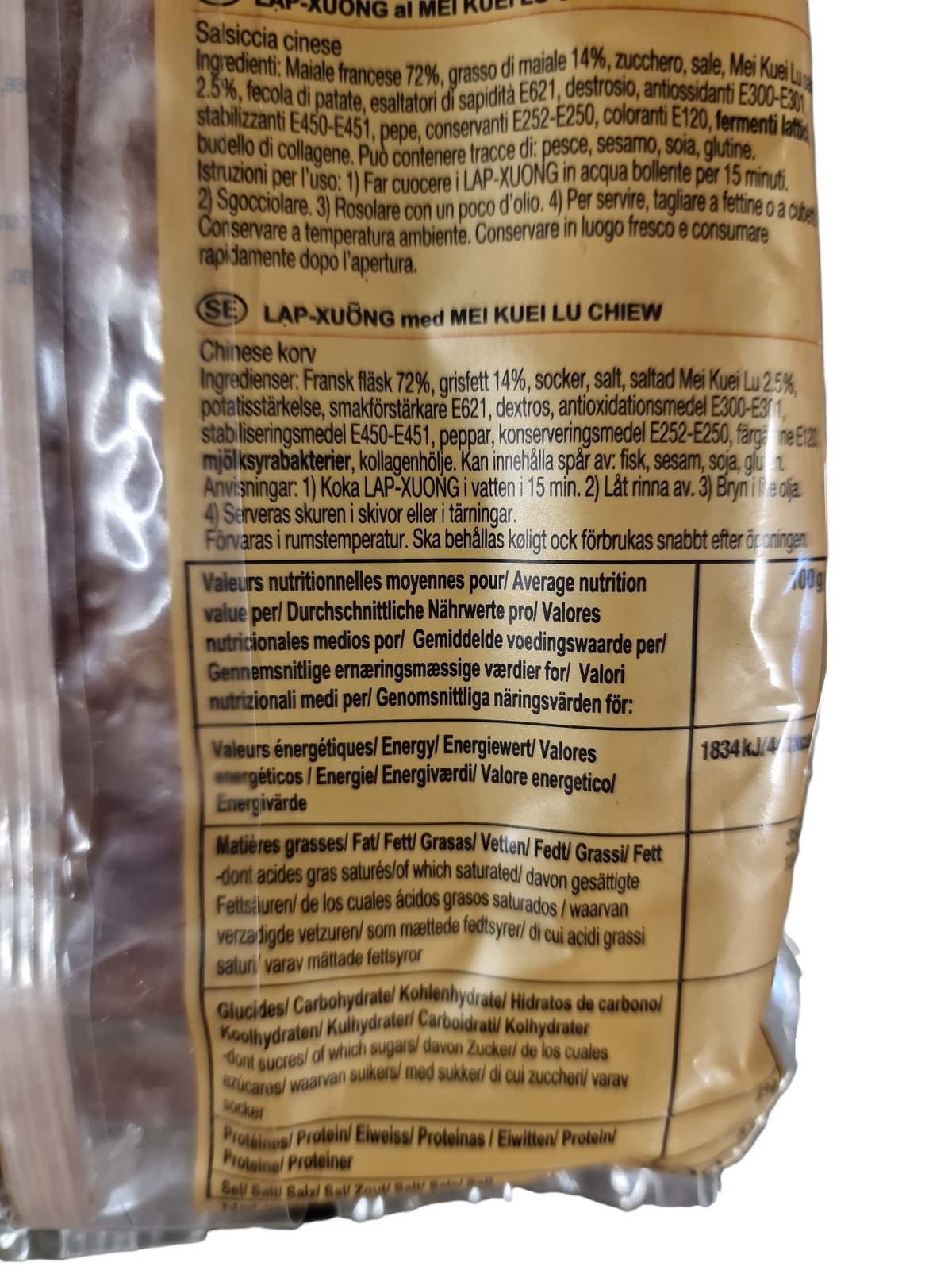 Kinesisk Korv (Lap Xuong) 500g, Oriental Kitchen