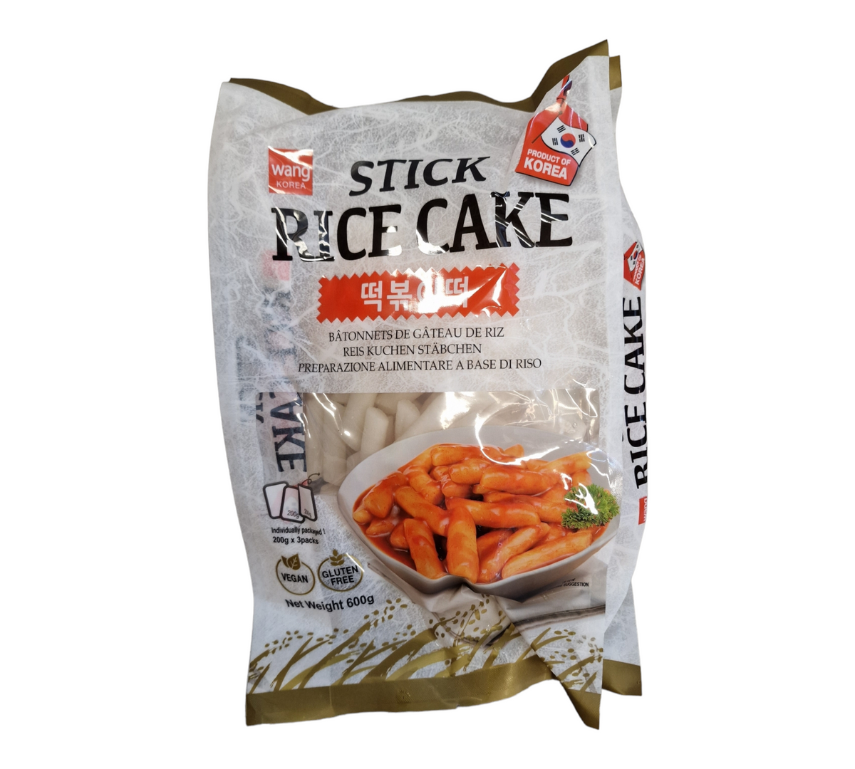 Topokki koreansk riskaka skivor 600g, Wang Korea