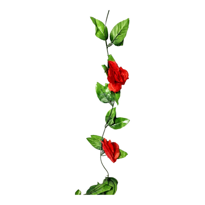 plastblomma girlang ros