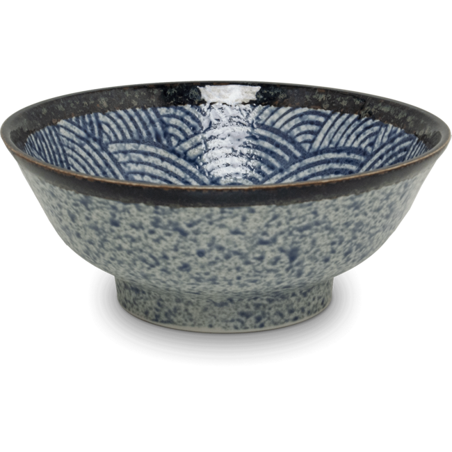 Ramen skål japansk vågor Ø24,5 cm | H8 cm